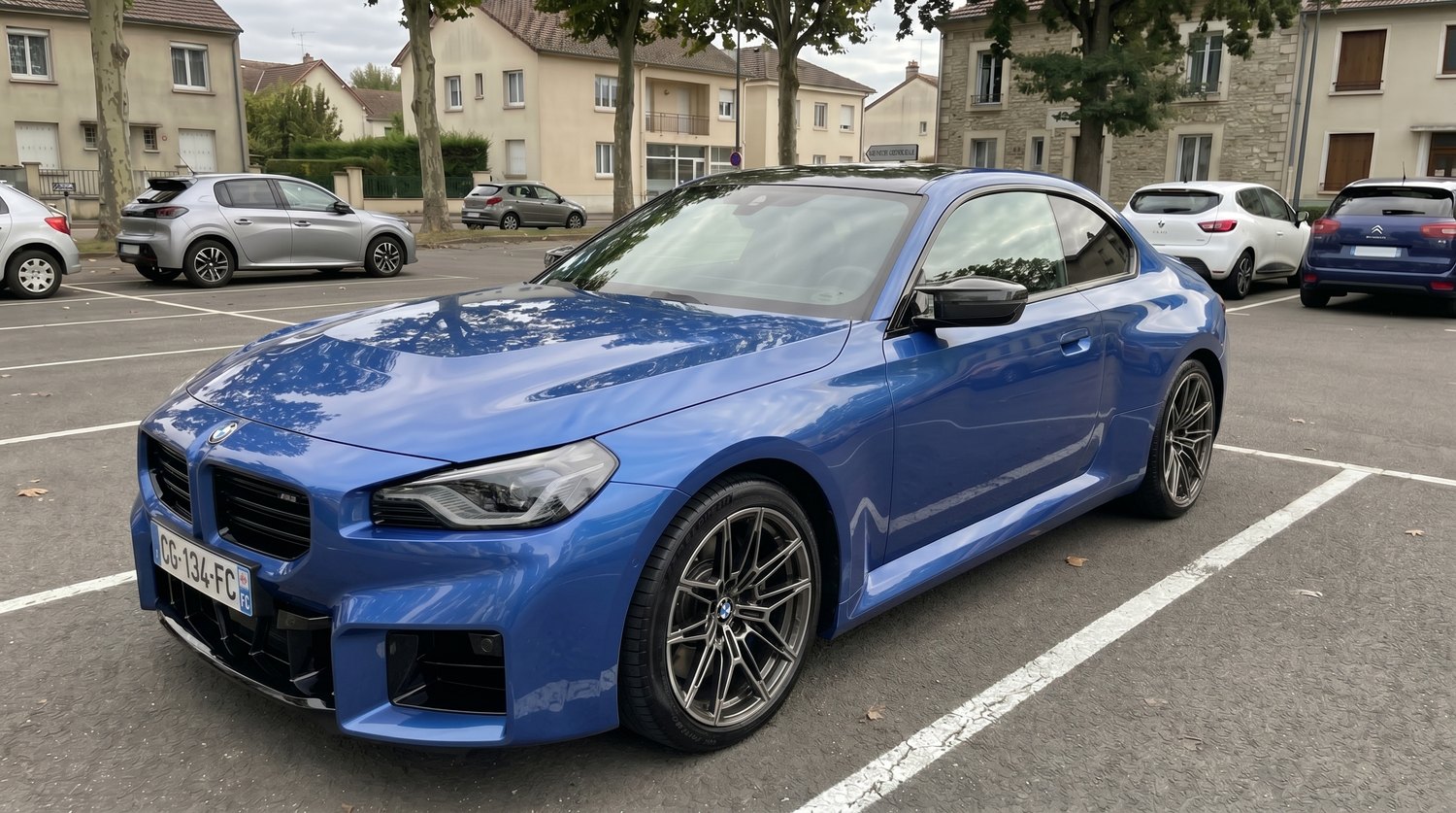 BMW M2 bleue après detailing complet — CB Services